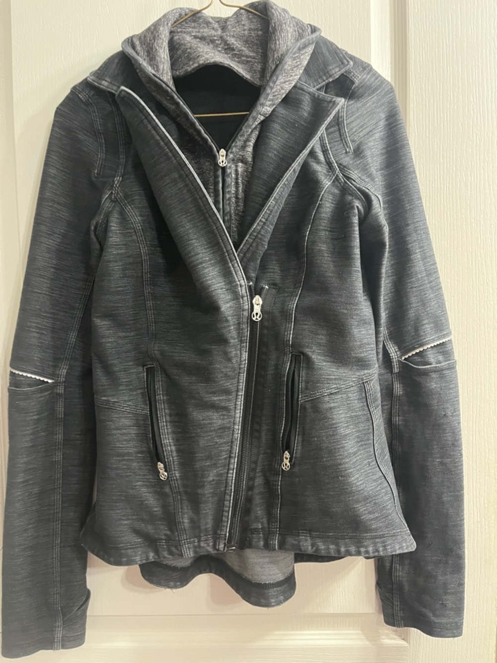 lululemon athletica Define Dark Heather Gray Hooded Zip Utility Jacket